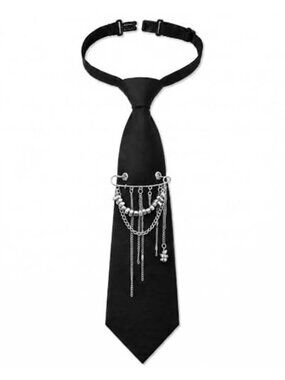 Black Tie for Women Y2K Punk Gothic Tie for School Uniform
